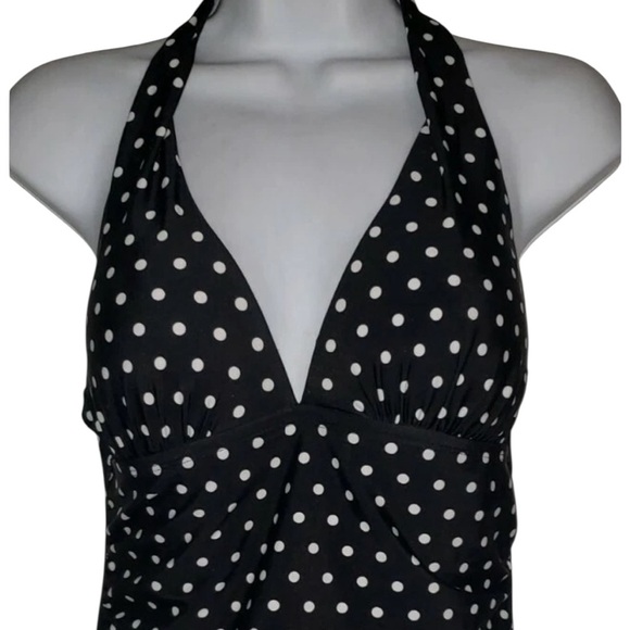 2 BAMBOO Ladies' Swimsuit Black & White Polka Dot Size XXL 14-16 Tummy Control - Picture 5 of 15